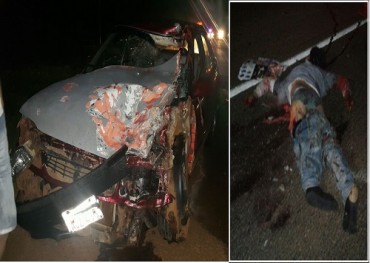 Motociclista muere descuartizado en violento choque